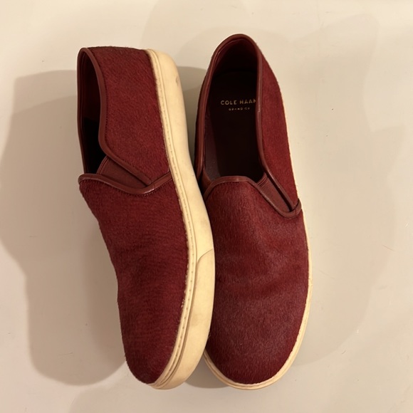 Cole Haan Driving Shoe textured hair burgundy - Picture 2 of 3